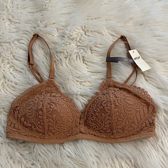 aerie Other - Aerie Plunge  Women's Lace Bralette - Brown/Tan size 32B brand new
